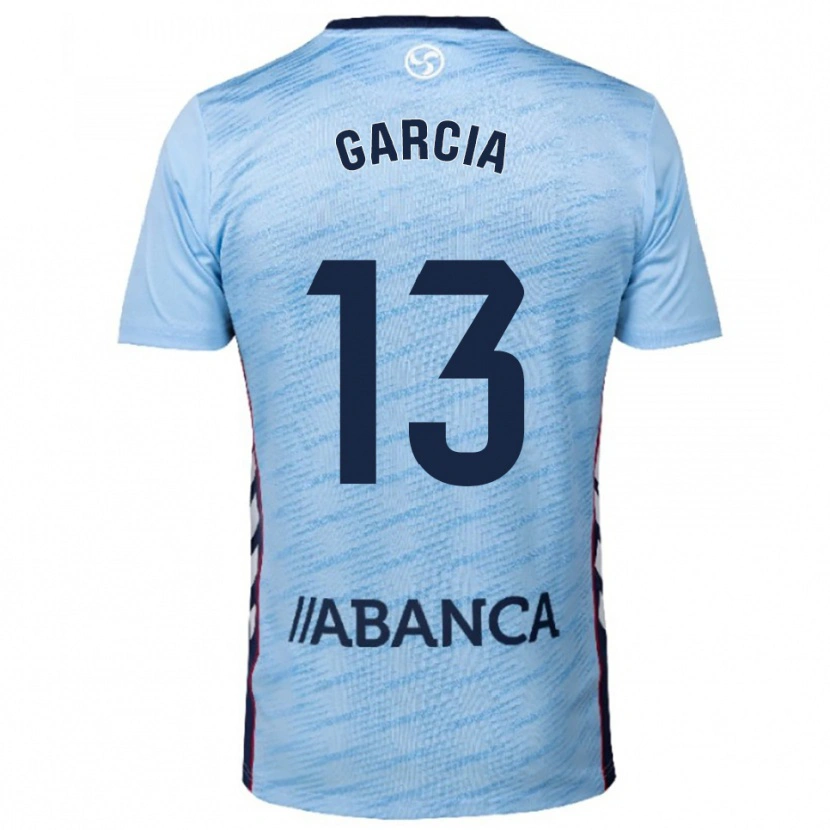 Danxen Homme Maillot Raul Garcia #13 Bleu Ciel Rouge Tenues Domicile 2025/26 T-Shirt