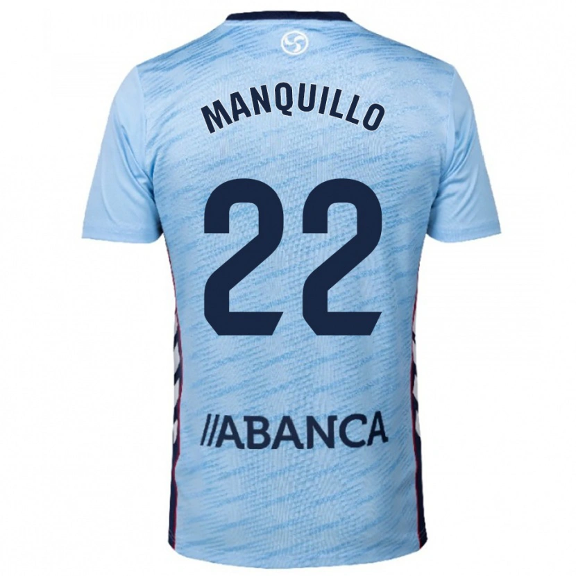 Danxen Homme Maillot Javier Manquillo #22 Bleu Ciel Rouge Tenues Domicile 2025/26 T-Shirt