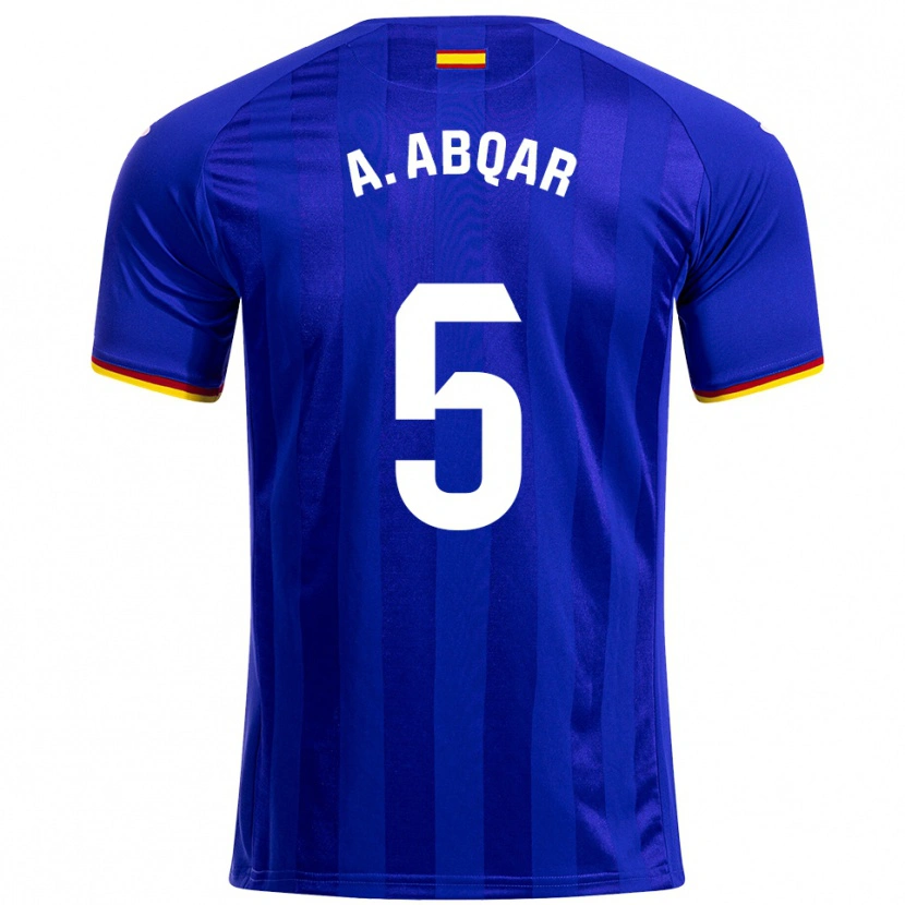 Danxen Homme Maillot Abdel Abqar #5 Bleu Rouge Jaune Tenues Domicile 2025/26 T-Shirt