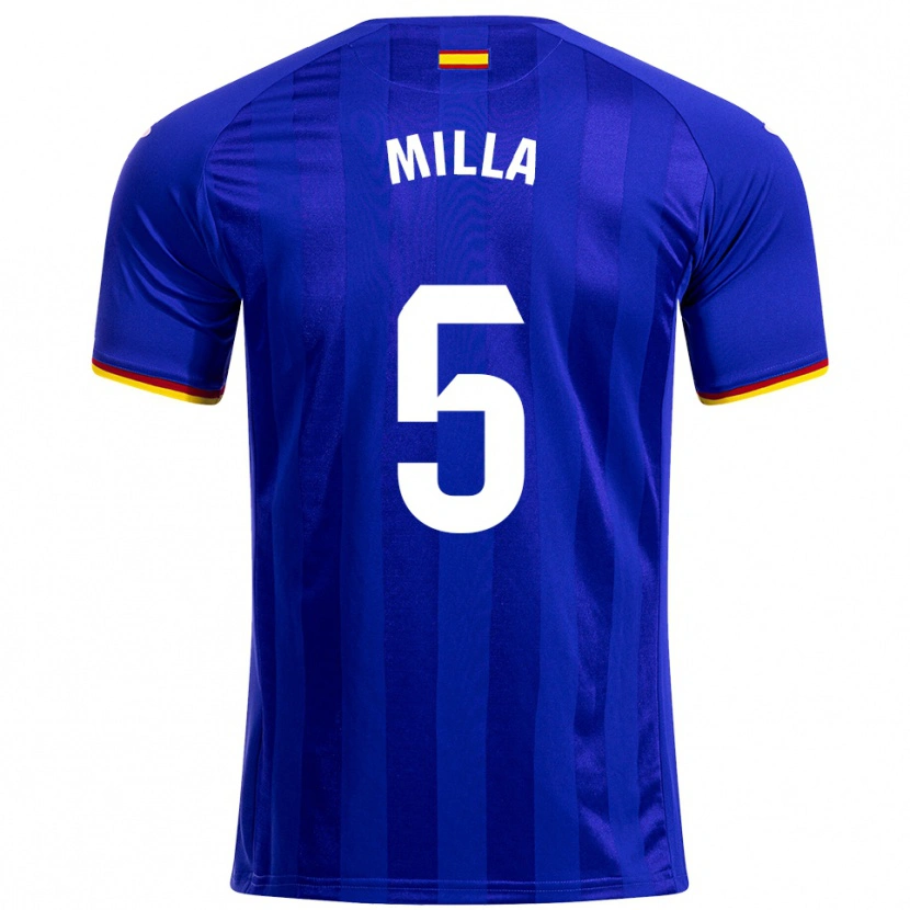 Danxen Homme Maillot Luis Milla #5 Bleu Rouge Jaune Tenues Domicile 2025/26 T-Shirt