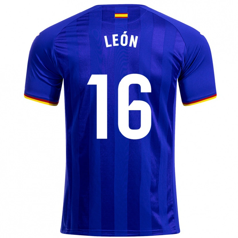 Danxen Homme Maillot Carlos León #16 Bleu Rouge Jaune Tenues Domicile 2025/26 T-Shirt