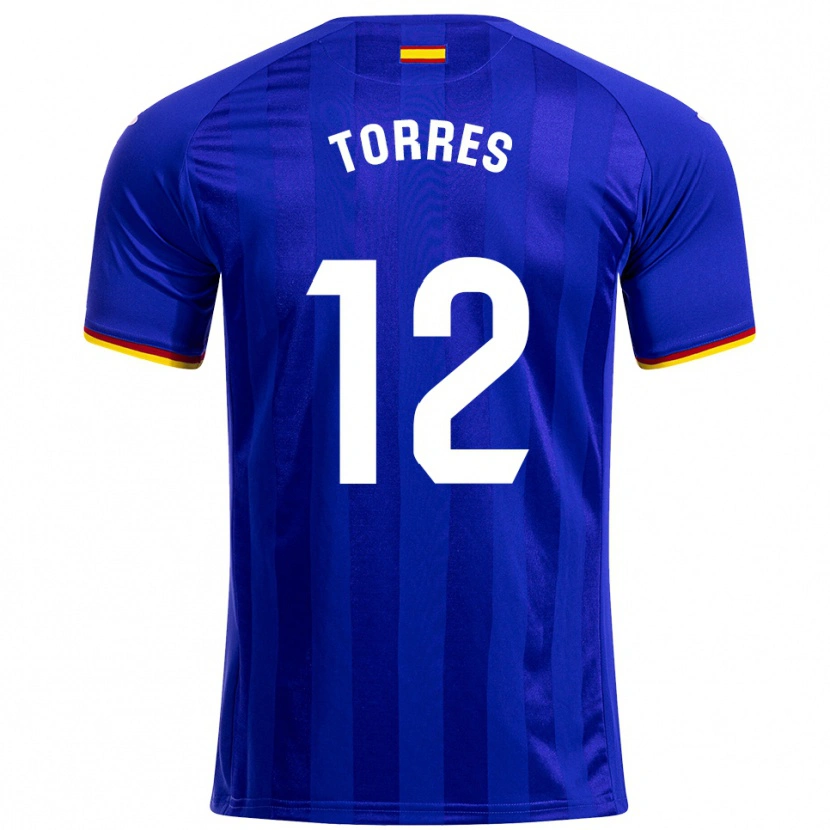 Danxen Homme Maillot Rubén Torres #12 Bleu Rouge Jaune Tenues Domicile 2025/26 T-Shirt