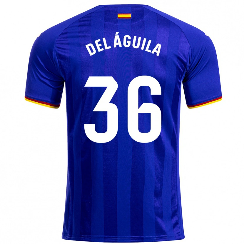 Danxen Homme Maillot Ángel Del Águila #36 Bleu Rouge Jaune Tenues Domicile 2025/26 T-Shirt