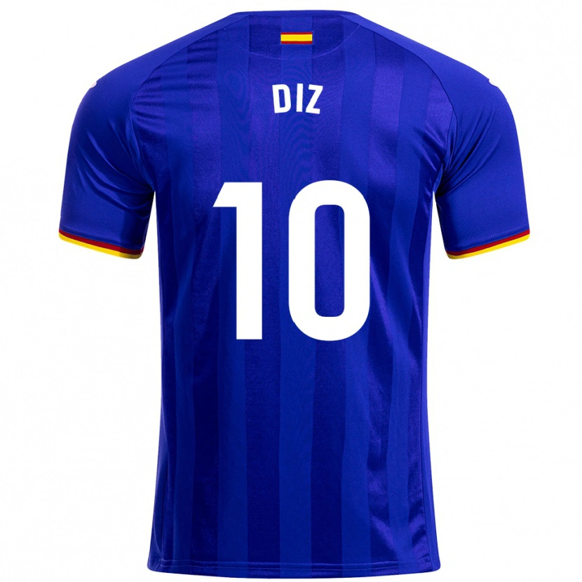 Danxen Homme Maillot Rafa Diz #10 Bleu Rouge Jaune Tenues Domicile 2025/26 T-Shirt