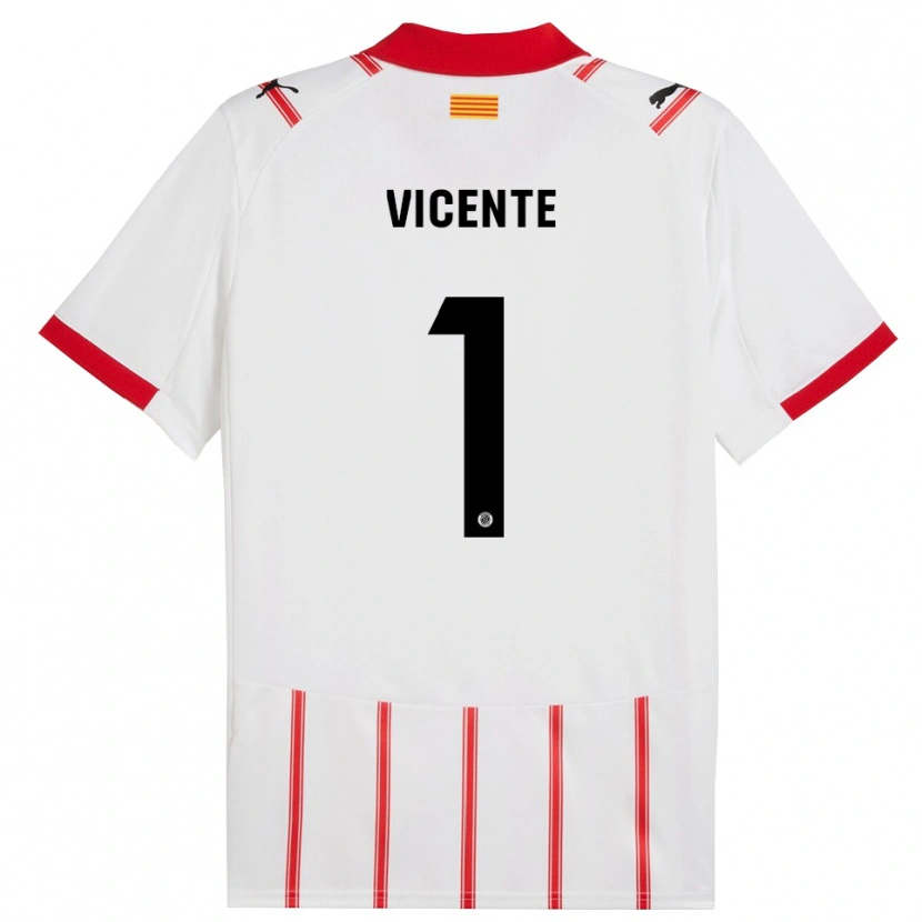 Danxen Homme Maillot Diego Vicente #1 Blanc Rouge Tenues Domicile 2025/26 T-Shirt