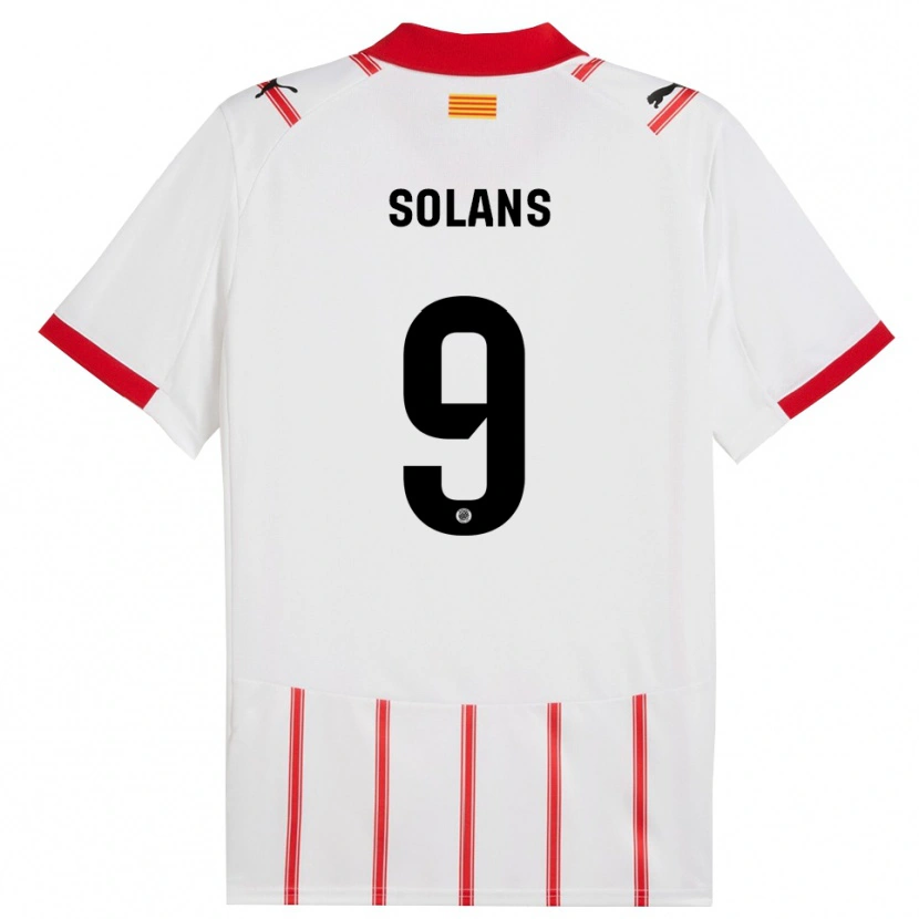 Danxen Homme Maillot Sergi Solans #9 Blanc Rouge Tenues Domicile 2025/26 T-Shirt