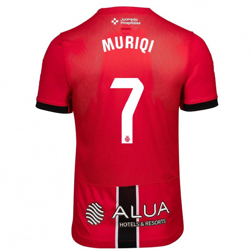 Danxen Homme Maillot Vedat Muriqi #7 Rouge Noir Tenues Domicile 2025/26 T-Shirt