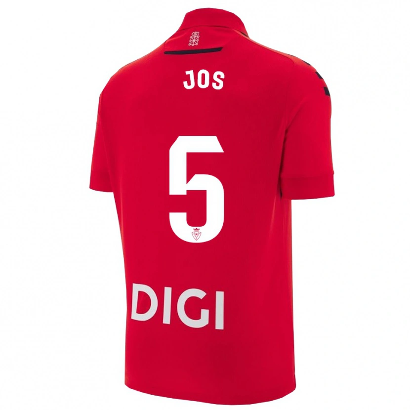 Danxen Homme Maillot Josune Urdaniz Maurin #5 Rouge Noir Tenues Domicile 2025/26 T-Shirt