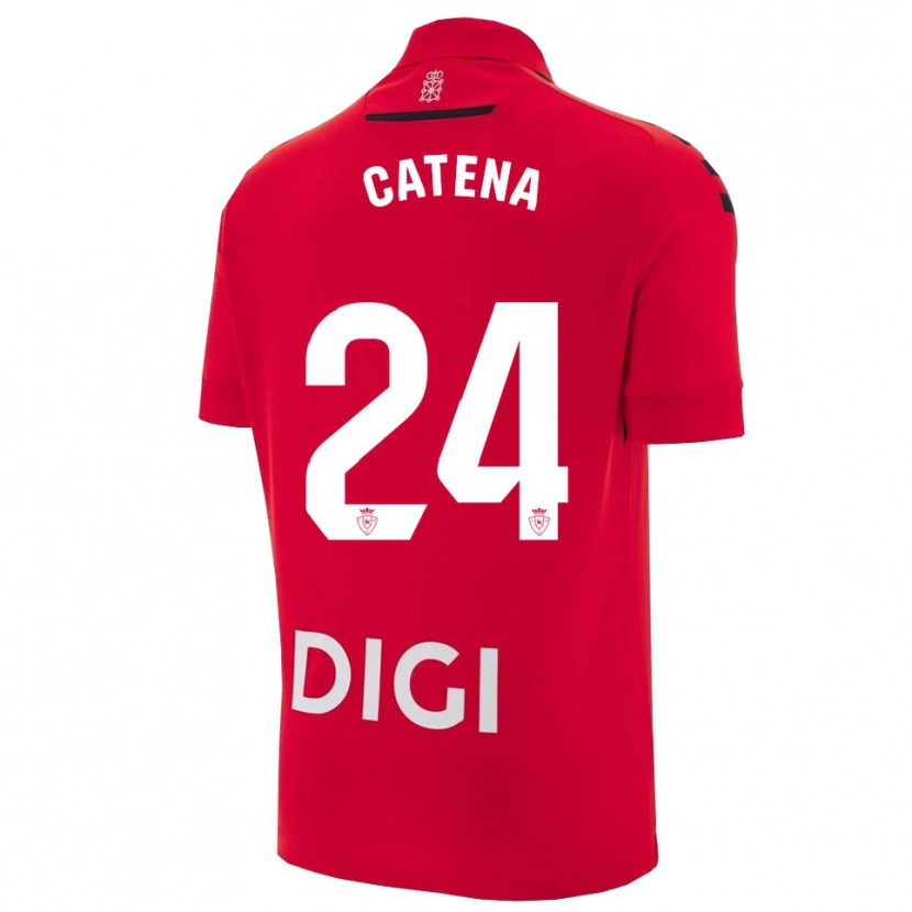 Danxen Homme Maillot Alejandro Catena #24 Rouge Noir Tenues Domicile 2025/26 T-Shirt