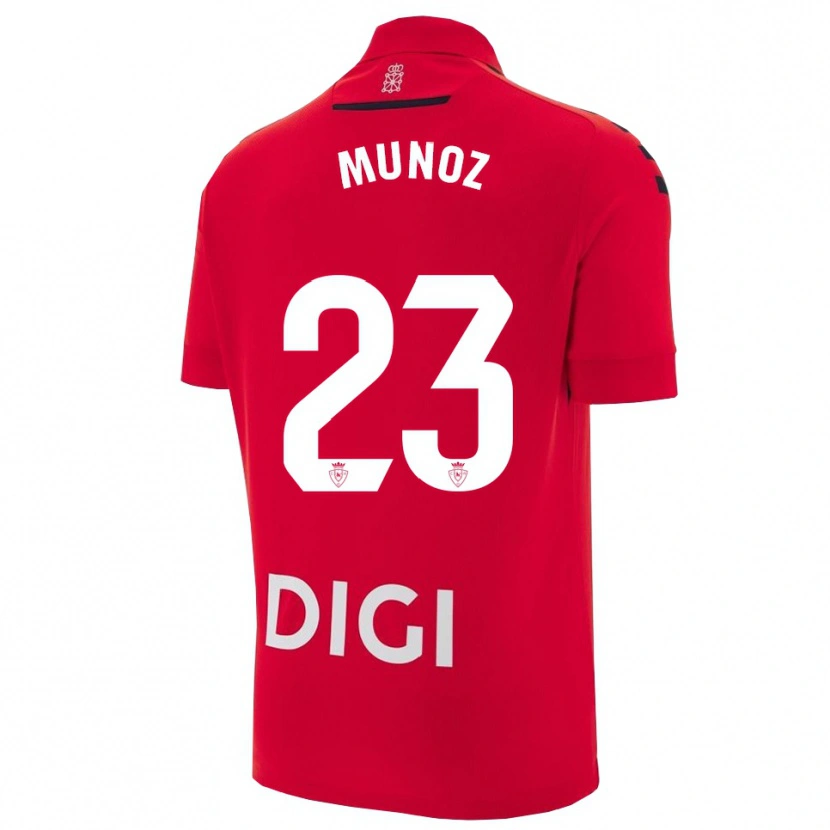 Danxen Homme Maillot Víctor Muñoz #23 Rouge Noir Tenues Domicile 2025/26 T-Shirt