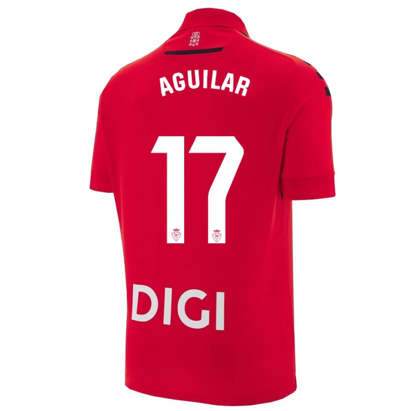 Danxen Homme Maillot Eneko Aguilar #17 Rouge Noir Tenues Domicile 2025/26 T-Shirt