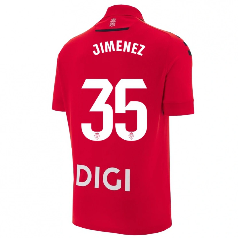 Danxen Homme Maillot Álex Jimenez #35 Rouge Noir Tenues Domicile 2025/26 T-Shirt
