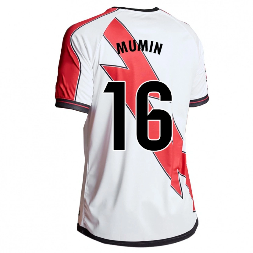 Danxen Homme Maillot Abdul Mumin #16 Blanc Rouge Tenues Domicile 2025/26 T-Shirt