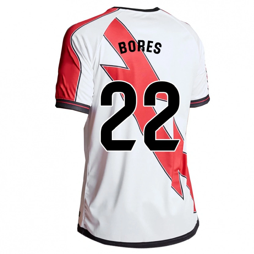 Danxen Homme Maillot María Bores #22 Blanc Rouge Tenues Domicile 2025/26 T-Shirt