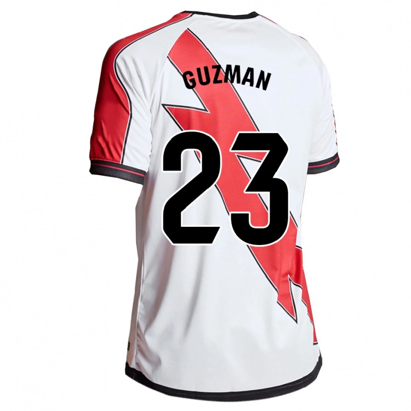 Danxen Homme Maillot Miguel Guzmán #23 Blanc Rouge Tenues Domicile 2025/26 T-Shirt