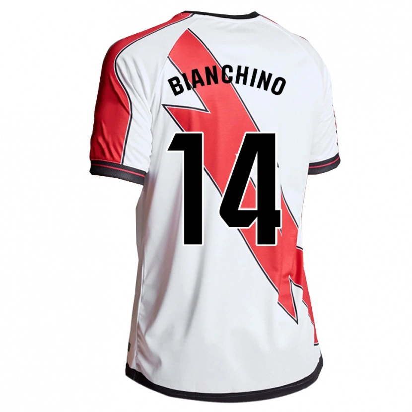 Danxen Homme Maillot Nicolò Bianchino #14 Blanc Rouge Tenues Domicile 2025/26 T-Shirt