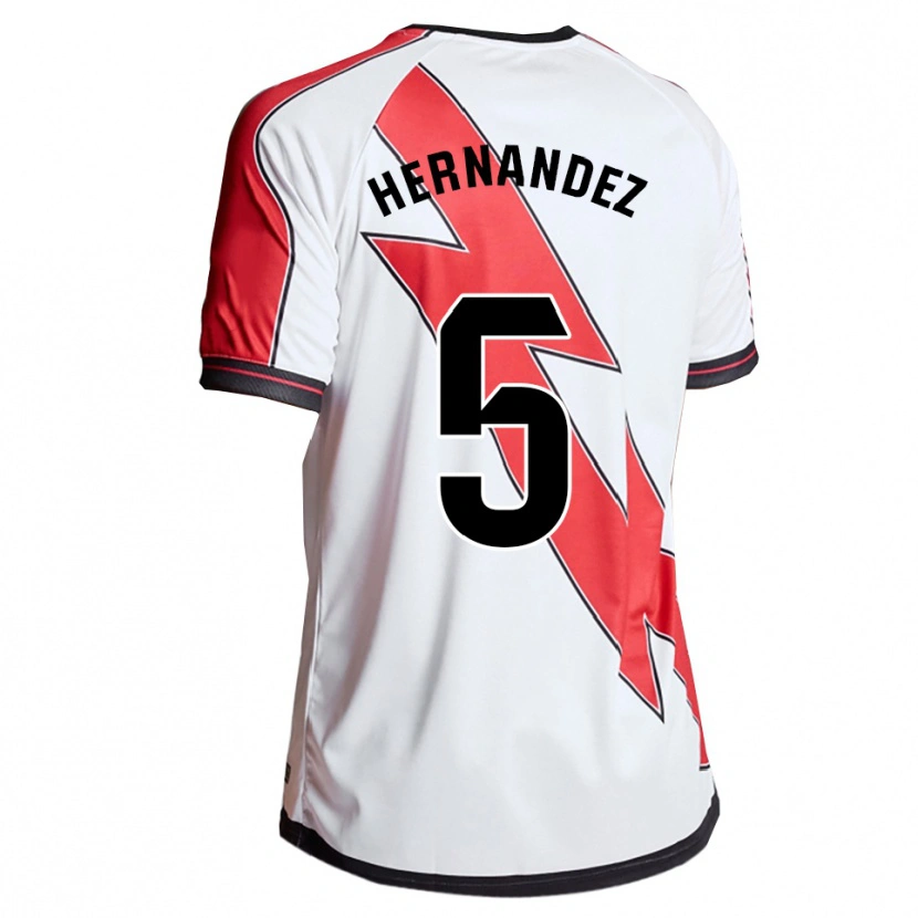 Danxen Homme Maillot Aridane Hernández #5 Blanc Rouge Tenues Domicile 2025/26 T-Shirt