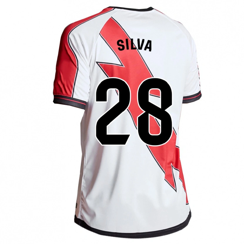Danxen Homme Maillot Santiago Silva #28 Blanc Rouge Tenues Domicile 2025/26 T-Shirt