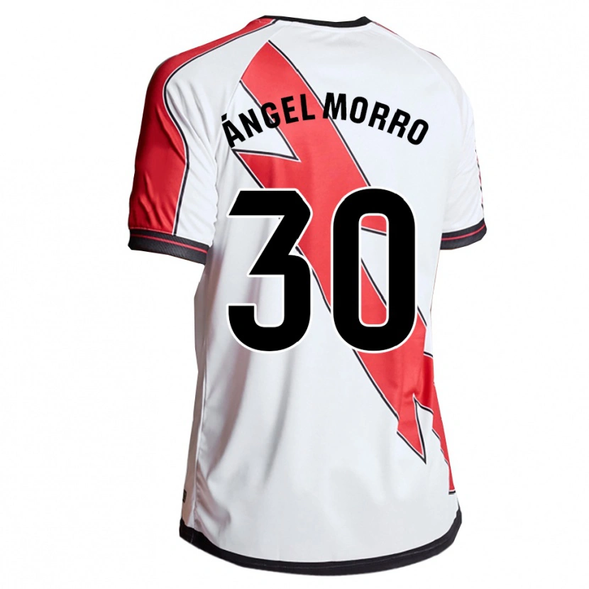 Danxen Homme Maillot Miguel Ángel Morro #30 Blanc Rouge Tenues Domicile 2025/26 T-Shirt