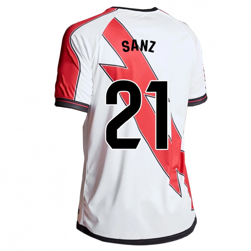Danxen Homme Maillot Luismi Sanz #21 Blanc Rouge Tenues Domicile 2025/26 T-Shirt