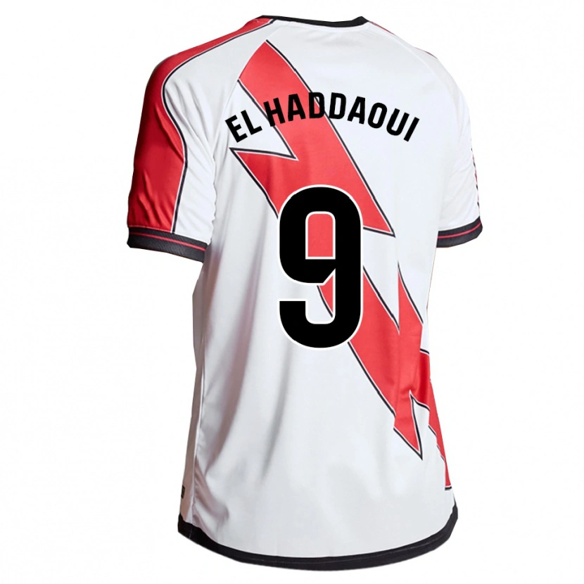 Danxen Homme Maillot Hamza El Haddaoui #9 Blanc Rouge Tenues Domicile 2025/26 T-Shirt