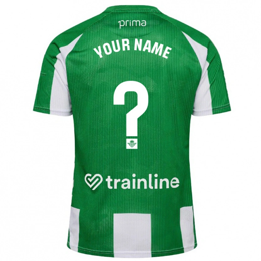 Danxen Homme Maillot Votre Nom #0 Vert Blanc Tenues Domicile 2025/26 T-Shirt