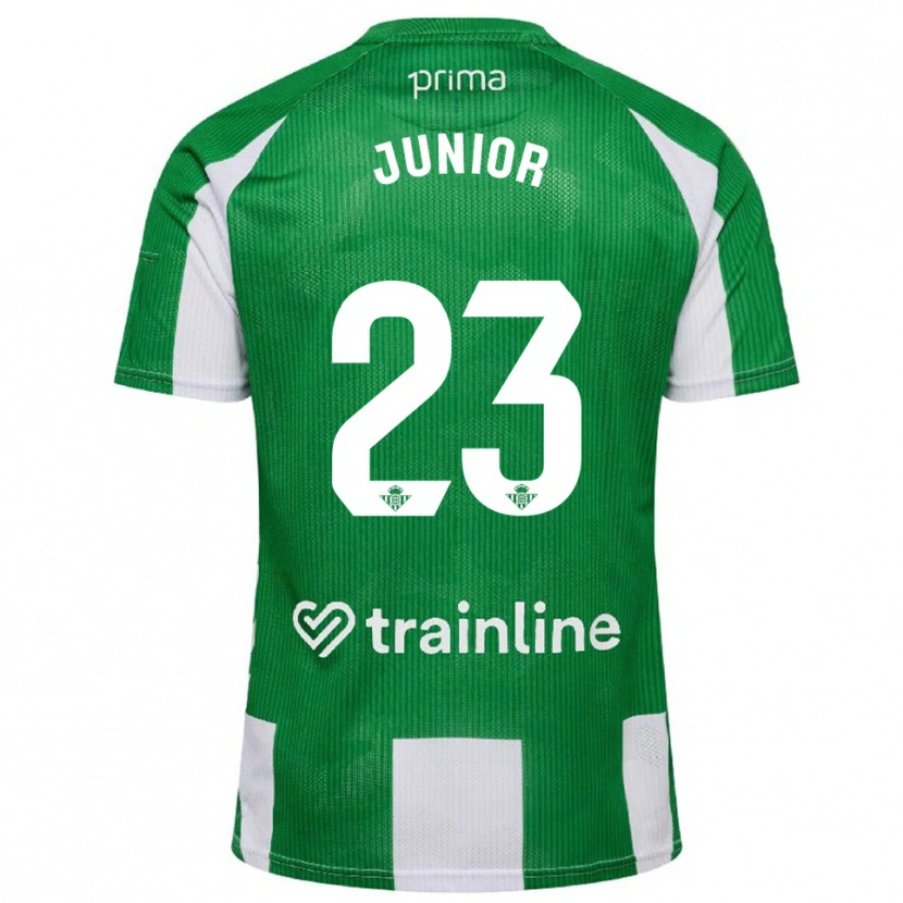 Danxen Homme Maillot Junior Firpo #23 Vert Blanc Tenues Domicile 2025/26 T-Shirt
