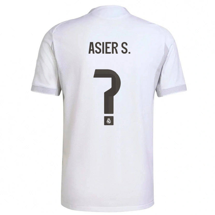 Danxen Homme Maillot Asier Sánchez #0 Blanc Jaune Tenues Domicile 2025/26 T-Shirt