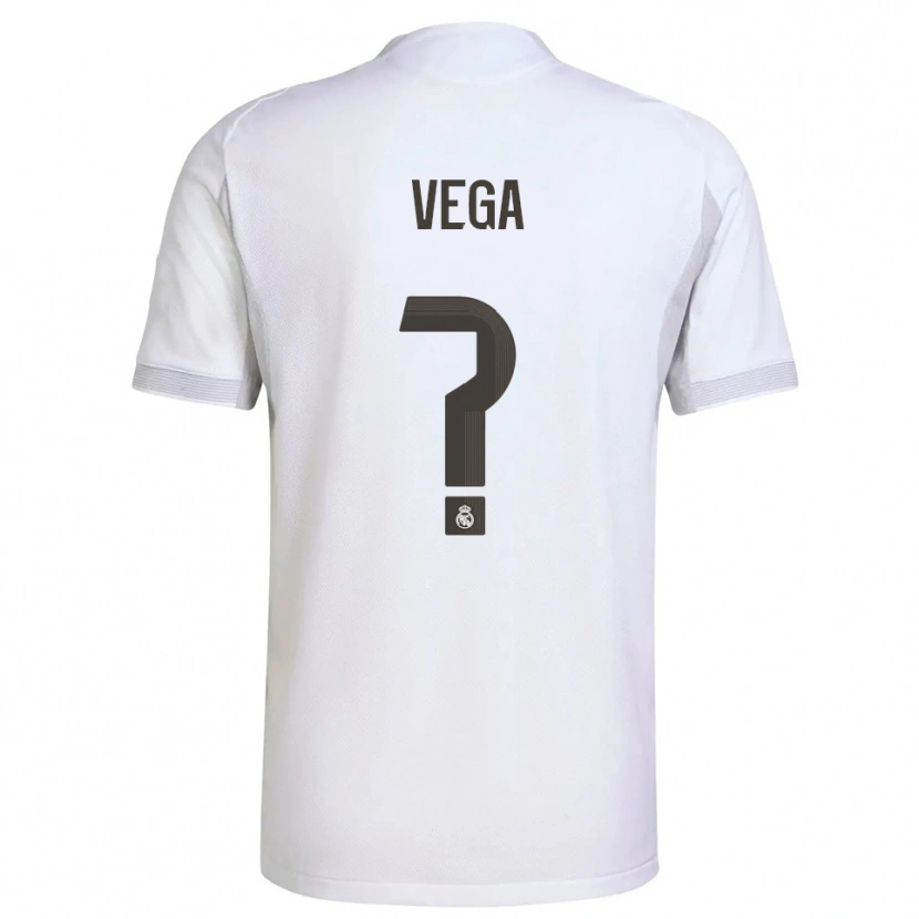 Danxen Homme Maillot Álvaro Vega #0 Blanc Jaune Tenues Domicile 2025/26 T-Shirt