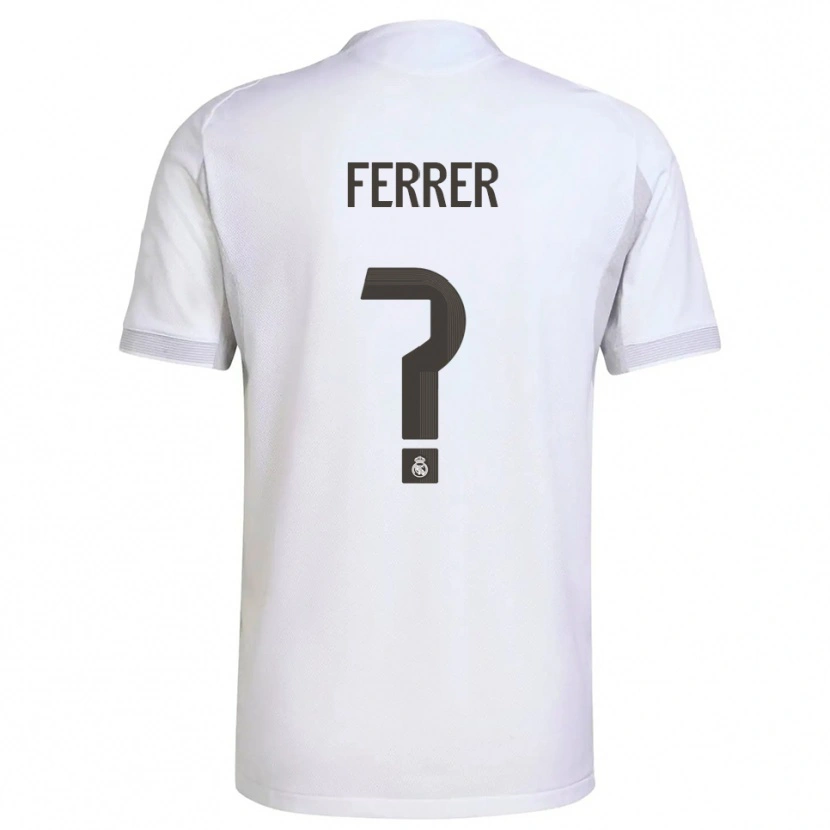 Danxen Homme Maillot Pau Ferrer #0 Blanc Jaune Tenues Domicile 2025/26 T-Shirt