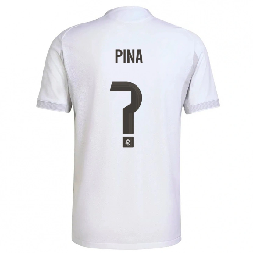 Danxen Homme Maillot Marc Pina #0 Blanc Jaune Tenues Domicile 2025/26 T-Shirt