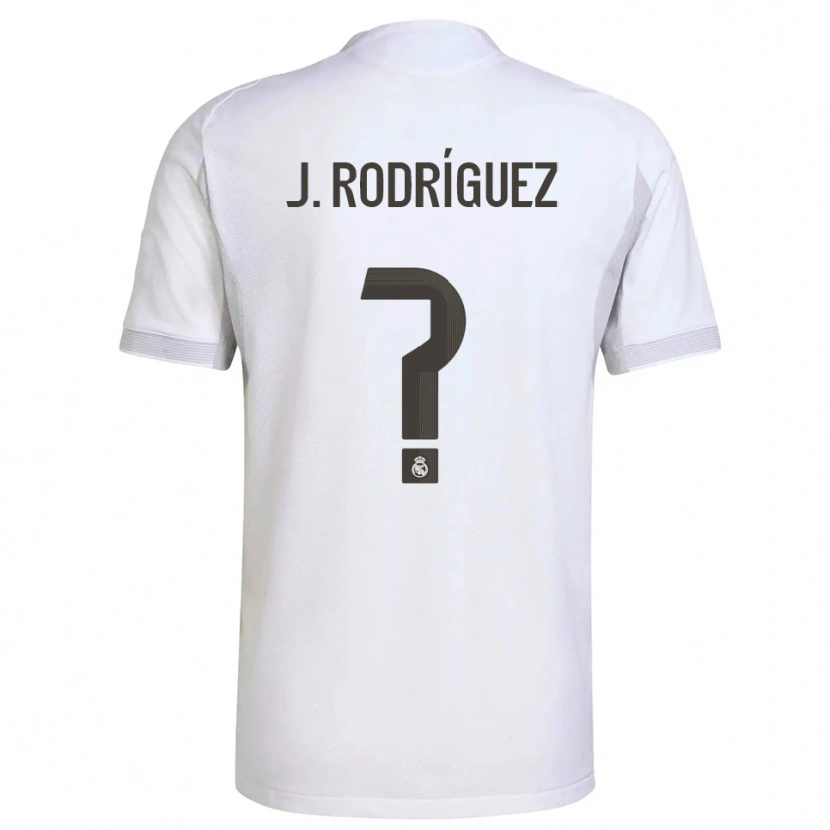 Danxen Homme Maillot Juan Rodríguez #0 Blanc Jaune Tenues Domicile 2025/26 T-Shirt