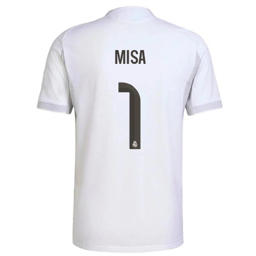 Danxen Homme Maillot Misa Rodríguez #1 Blanc Jaune Tenues Domicile 2025/26 T-Shirt