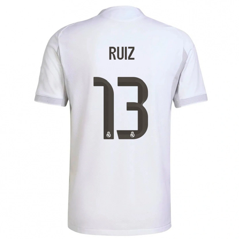 Danxen Homme Maillot Guillermo Ruiz #13 Blanc Jaune Tenues Domicile 2025/26 T-Shirt