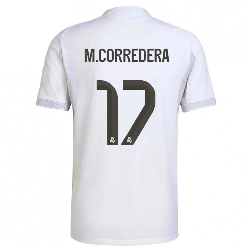 Danxen Homme Maillot Marta Corredera #17 Blanc Jaune Tenues Domicile 2025/26 T-Shirt