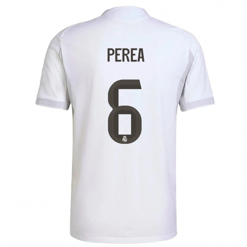 Danxen Homme Maillot Cristian Perea #6 Blanc Jaune Tenues Domicile 2025/26 T-Shirt
