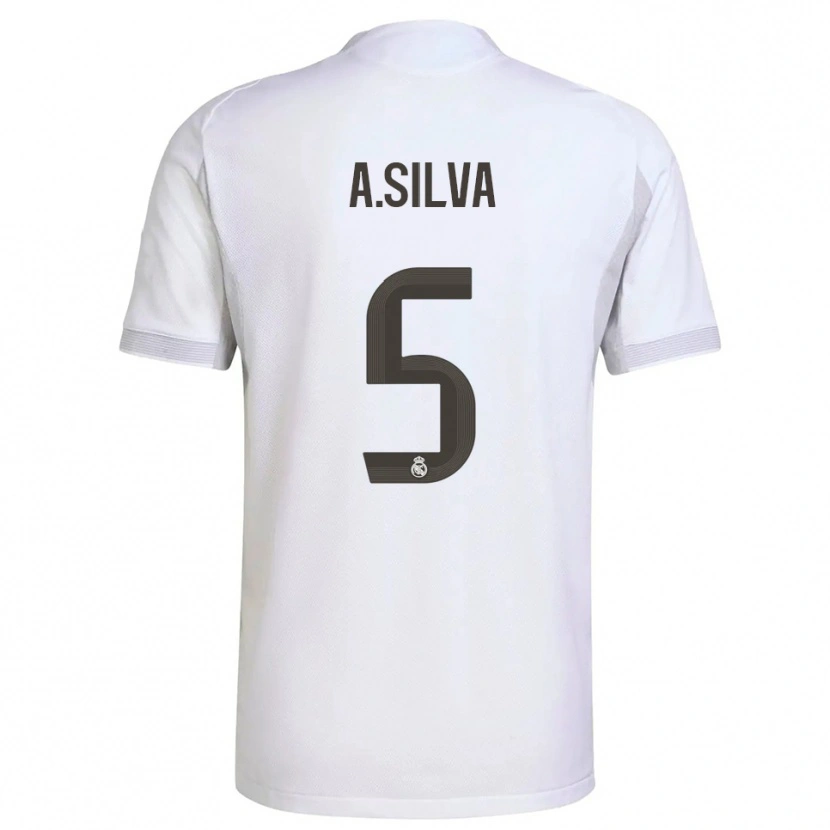 Danxen Homme Maillot Antonia Silva #5 Blanc Jaune Tenues Domicile 2025/26 T-Shirt