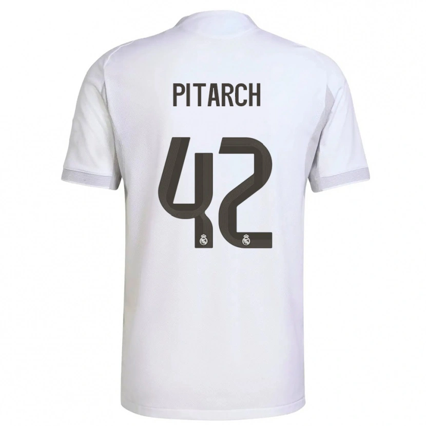 Danxen Homme Maillot Thiago Pitarch #42 Blanc Jaune Tenues Domicile 2025/26 T-Shirt