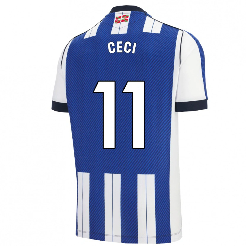 Danxen Homme Maillot Cecilia Marcos #11 Bleu Blanc Tenues Domicile 2025/26 T-Shirt