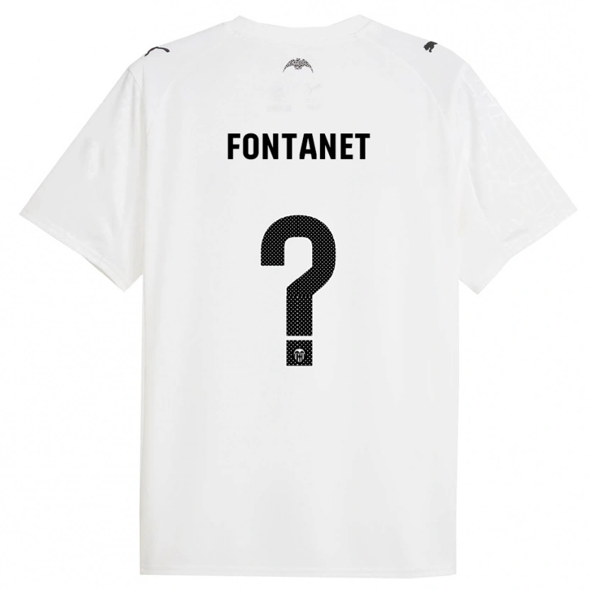 Danxen Homme Maillot Joel Fontanet #0 Blanc Noir Tenues Domicile 2025/26 T-Shirt