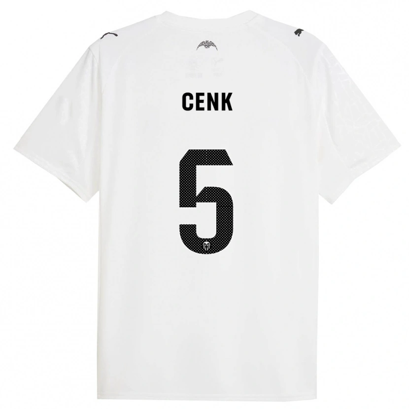 Danxen Homme Maillot Cenk Özkacar #5 Blanc Noir Tenues Domicile 2025/26 T-Shirt