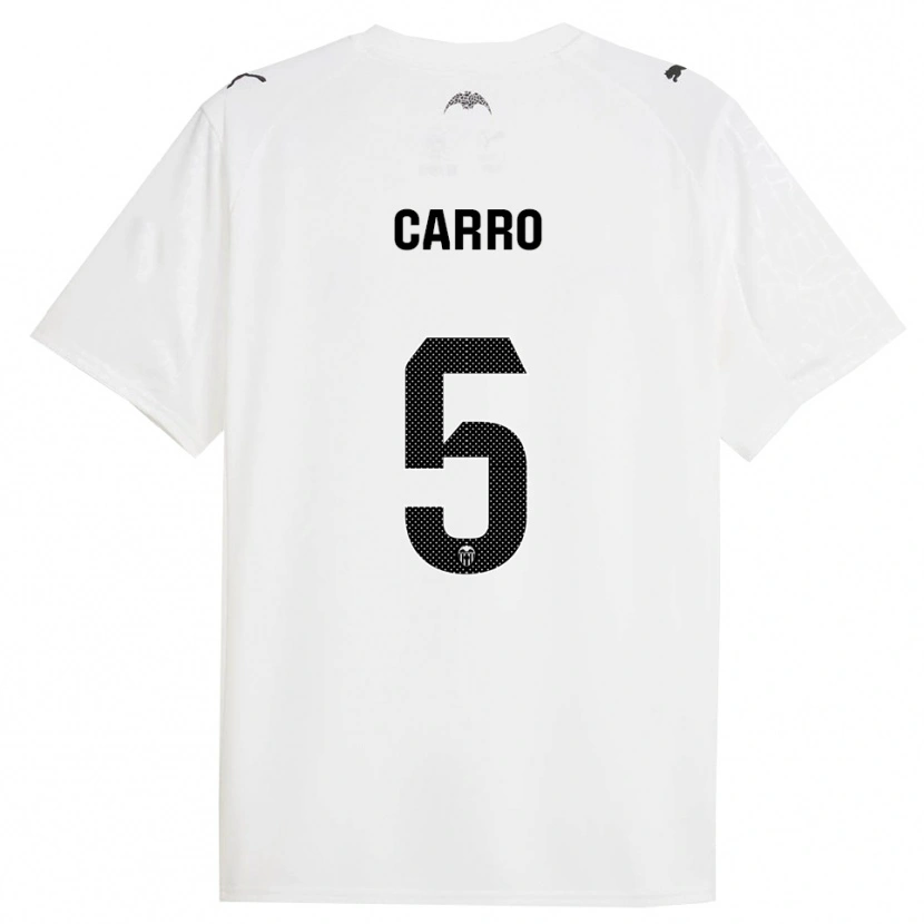 Danxen Homme Maillot Marta Carro #5 Blanc Noir Tenues Domicile 2025/26 T-Shirt