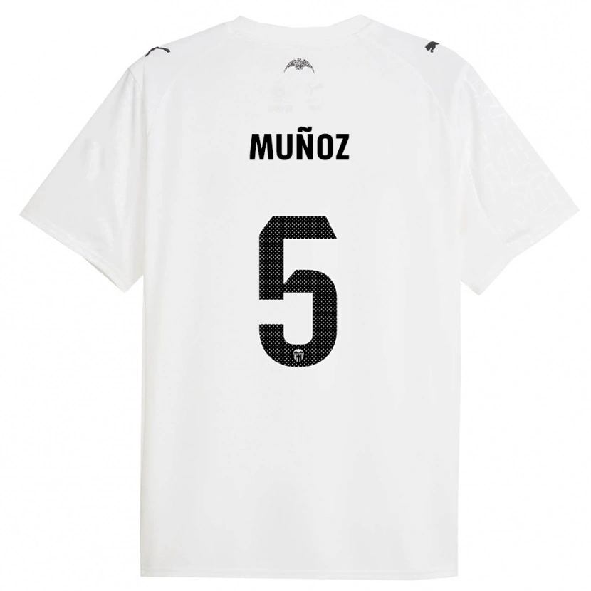 Danxen Homme Maillot Iván Muñoz #5 Blanc Noir Tenues Domicile 2025/26 T-Shirt