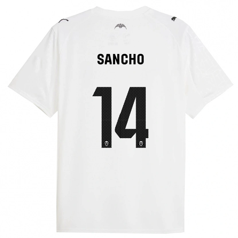 Danxen Homme Maillot Pauleta Sancho #14 Blanc Noir Tenues Domicile 2025/26 T-Shirt