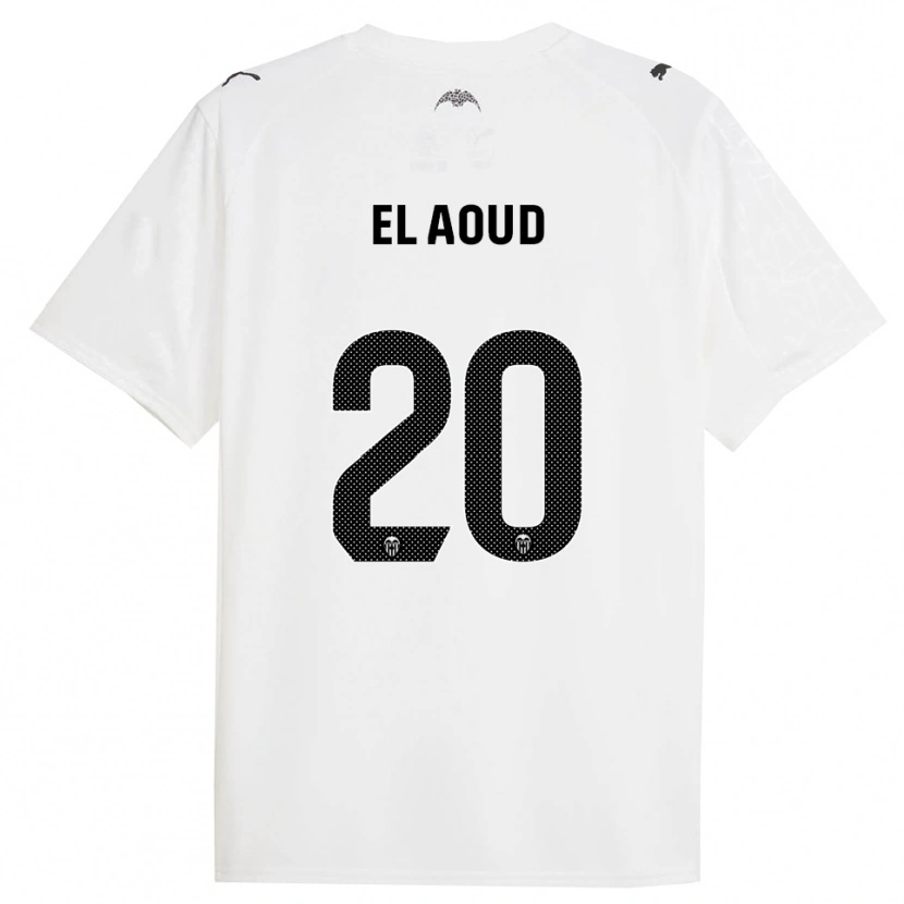 Danxen Homme Maillot Ismail El Aoud #20 Blanc Noir Tenues Domicile 2025/26 T-Shirt