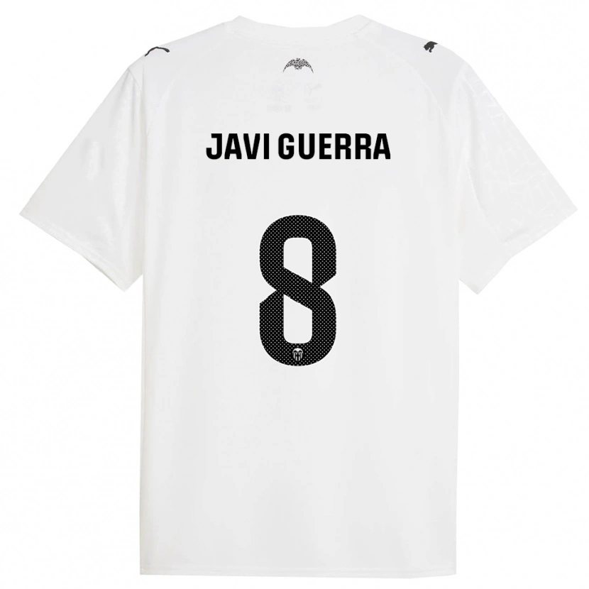 Danxen Homme Maillot Javi Guerra #8 Blanc Noir Tenues Domicile 2025/26 T-Shirt