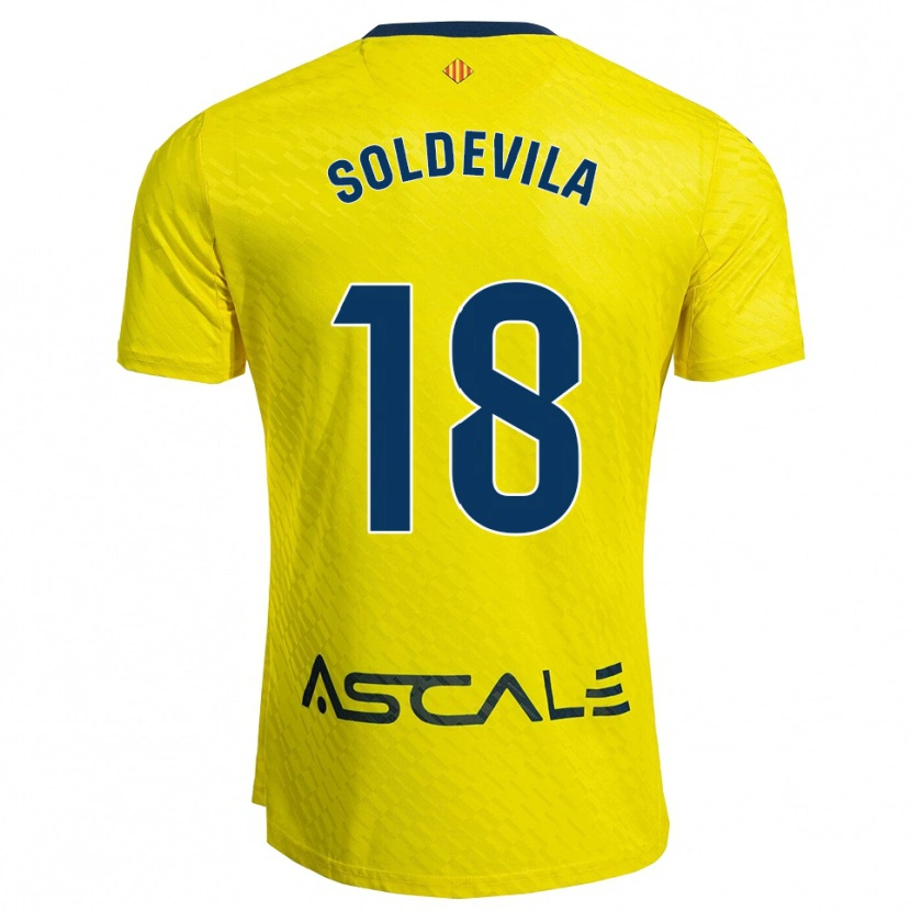 Danxen Homme Maillot Paola Soldevila #18 Jaune Marine Tenues Domicile 2025/26 T-Shirt