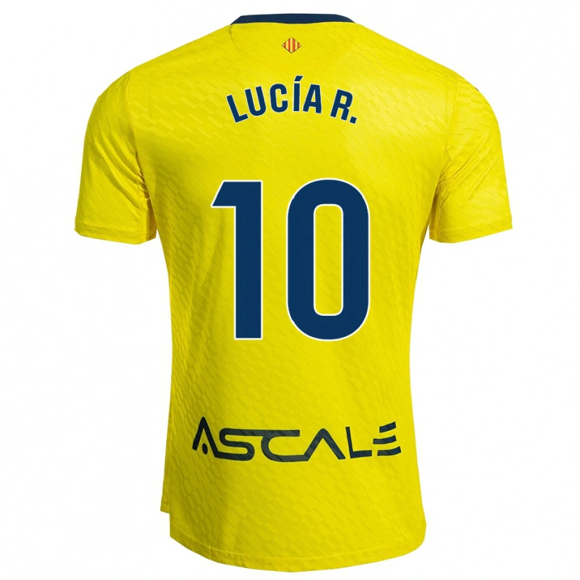 Danxen Homme Maillot Lucía Romero Marco #10 Jaune Marine Tenues Domicile 2025/26 T-Shirt