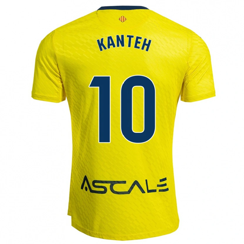 Danxen Homme Maillot Fatou Kanteh #10 Jaune Marine Tenues Domicile 2025/26 T-Shirt
