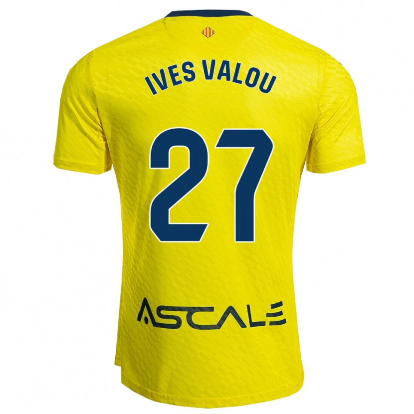 Danxen Homme Maillot Jean Ives Valou #27 Jaune Marine Tenues Domicile 2025/26 T-Shirt